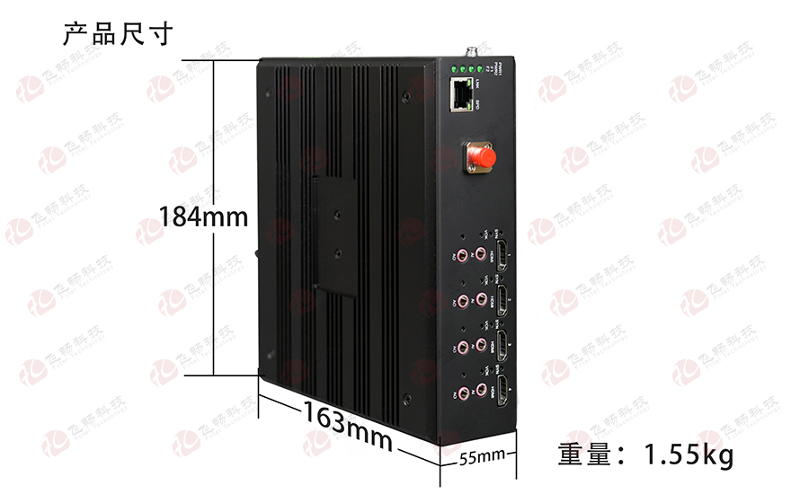 飛暢科技-(2路雙向2K hdmi) 或(3路正向+1路反向2K hdmi) +1路千兆以太網+1路USB光端機